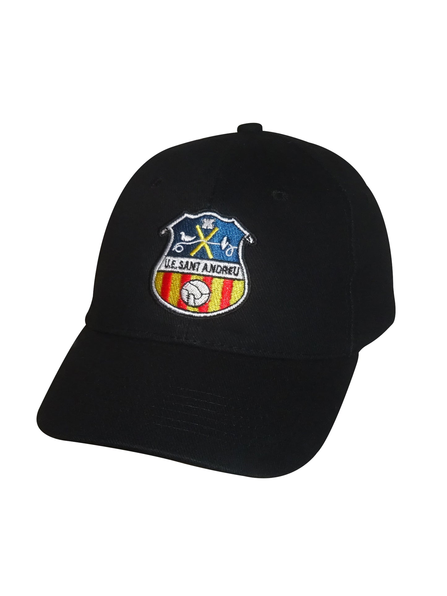 Gorra negra amb escut: